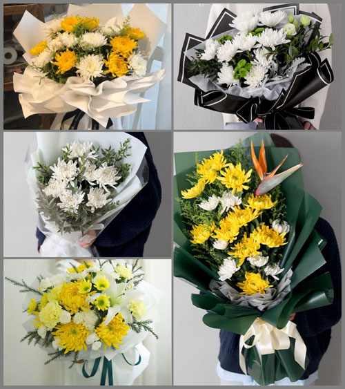 山东青岛胶州市九龙镇皂户屯村白事花束代送